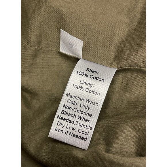 Loft Ann Taylor Olive Drab Green Belted Button Up Blouse Women's Size 00 - Picture 8 of 9